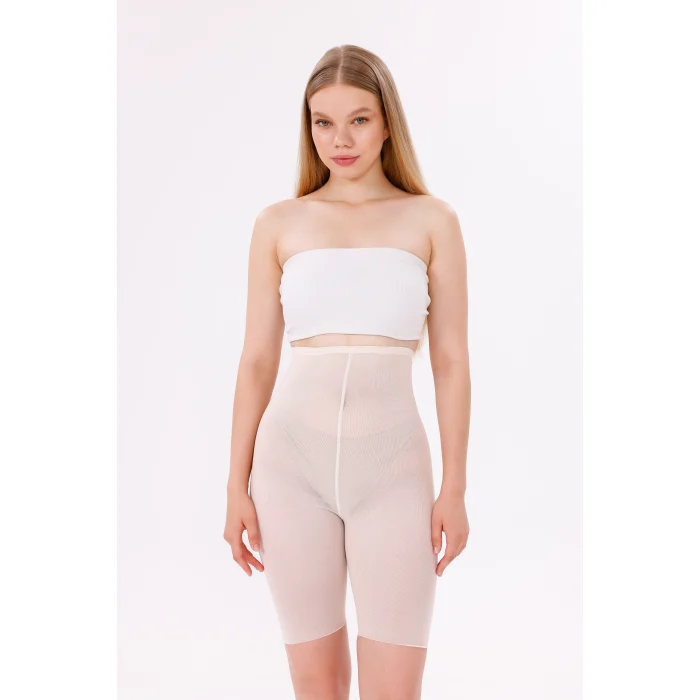Freshness 0007 Lazer Kesim Tül Yüksek Bel Şort Korse