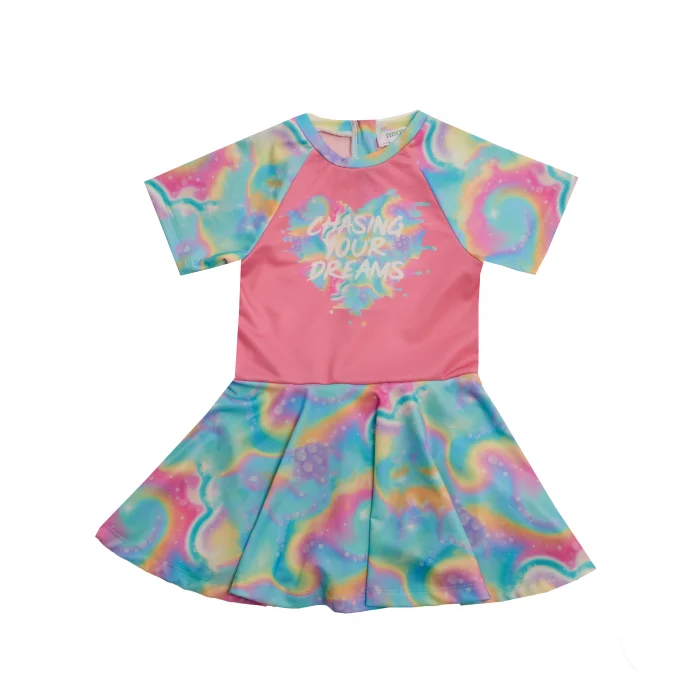 Neopy 5228 Kız Çocuk Siera Kısa Kol Elbise Mayo