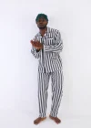 Kocabey 4007 Uzun Kol Çizgili Gaffur Erkek Pijama Takım