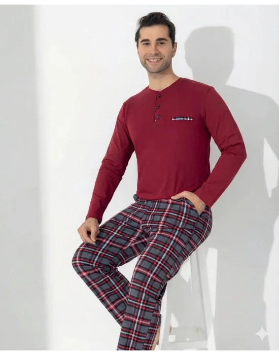 Boyraz 0406 Erkek Uzun Kol Pijama Takımı