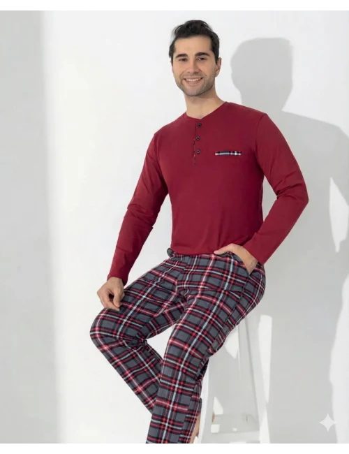 Boyraz 0406 Erkek Uzun Kol Pijama Takımı