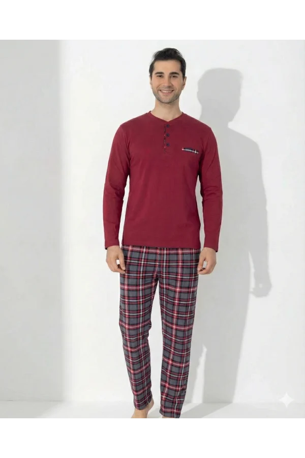 Boyraz 0406 Erkek Uzun Kol Pijama Takımı