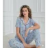 Mihra 90141 Kadın Boydan Düğmeli Pijama Takımı