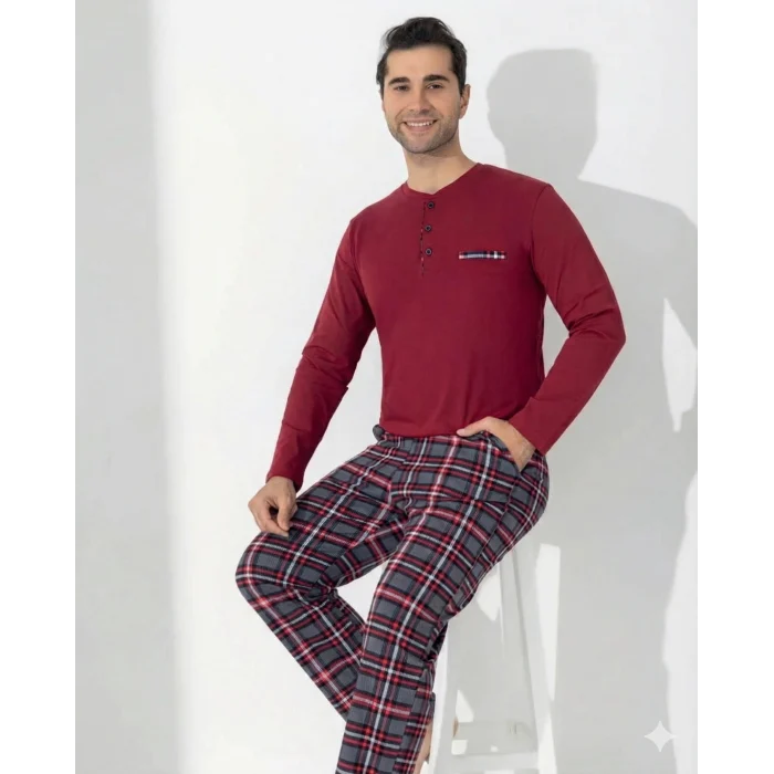 Boyraz 0406 Erkek Uzun Kol Pijama Takımı