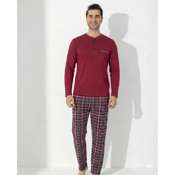 Boyraz 0406 Erkek Uzun Kol Pijama Takımı