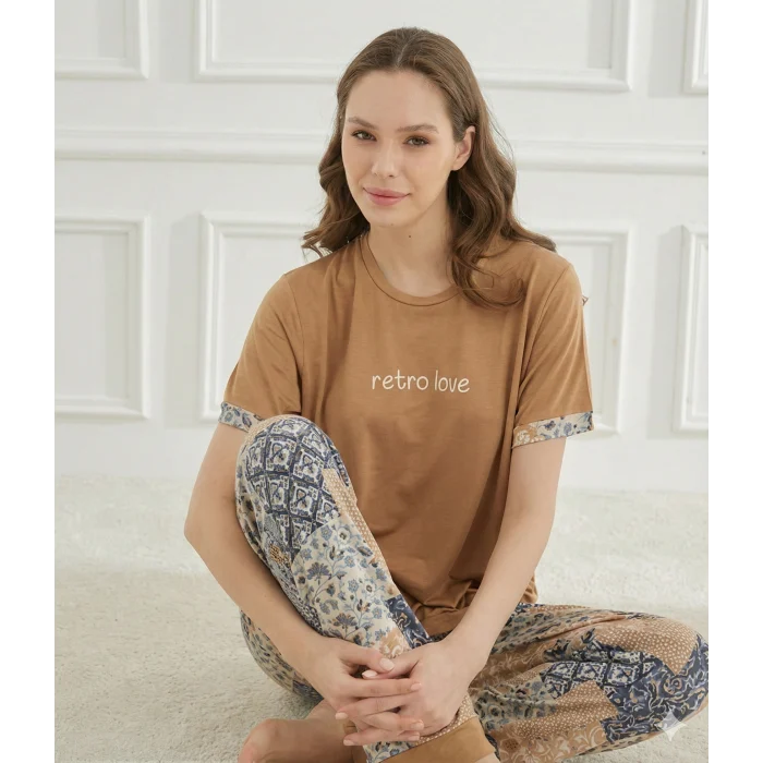 Mihra 40106 Kadın Kısa Kol Pijama Takımı