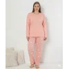 Boyraz 0284 Kadın Sandy Battal Uzun Kol Pijama Takımı