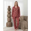 Boyraz 0350 Kadın Süet Patlı Uzun Kol Pijama Takımı