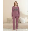 Boyraz 0364 Kadın Penye Uzun Kol Pijama Takımı