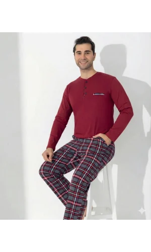 Boyraz 0406 Erkek Uzun Kol Pijama Takımı