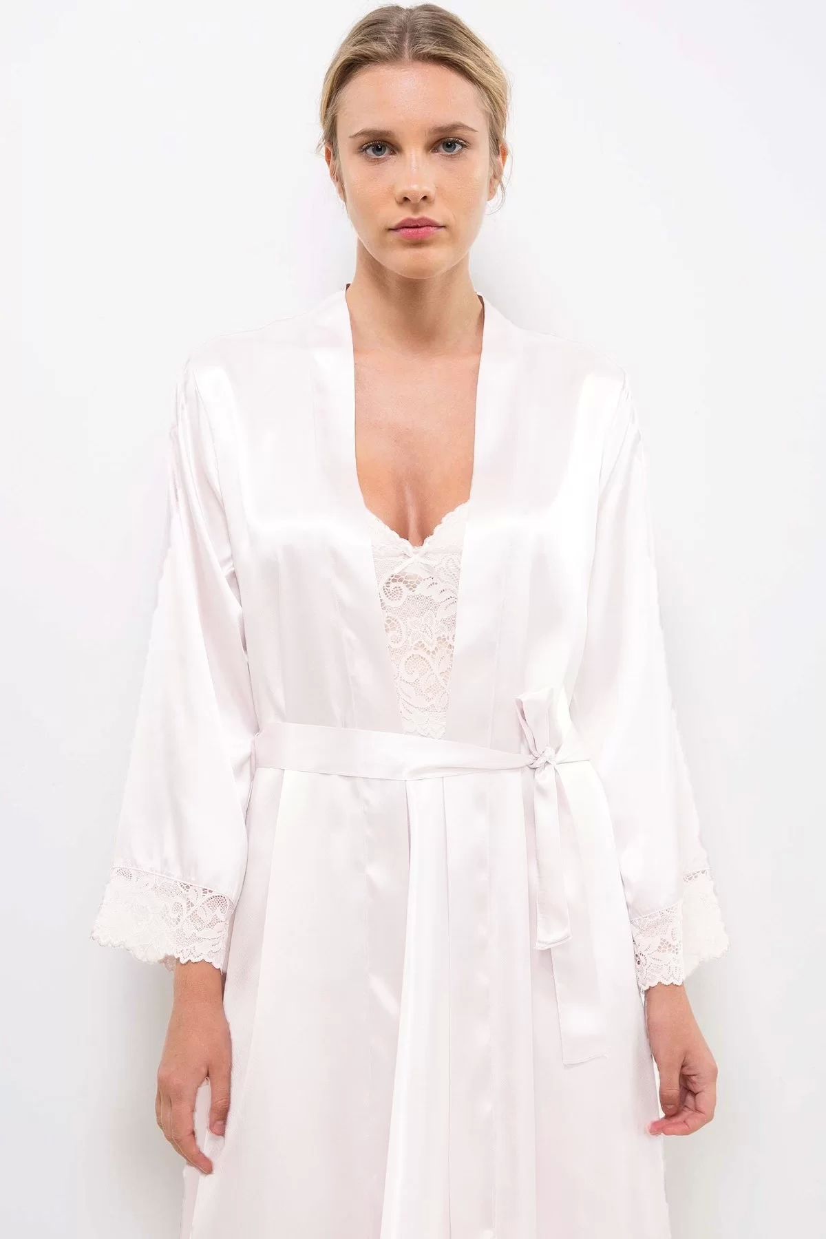 Pierre Cardin 4265 Saten Kısa Sabahlık Gecelik Takım
