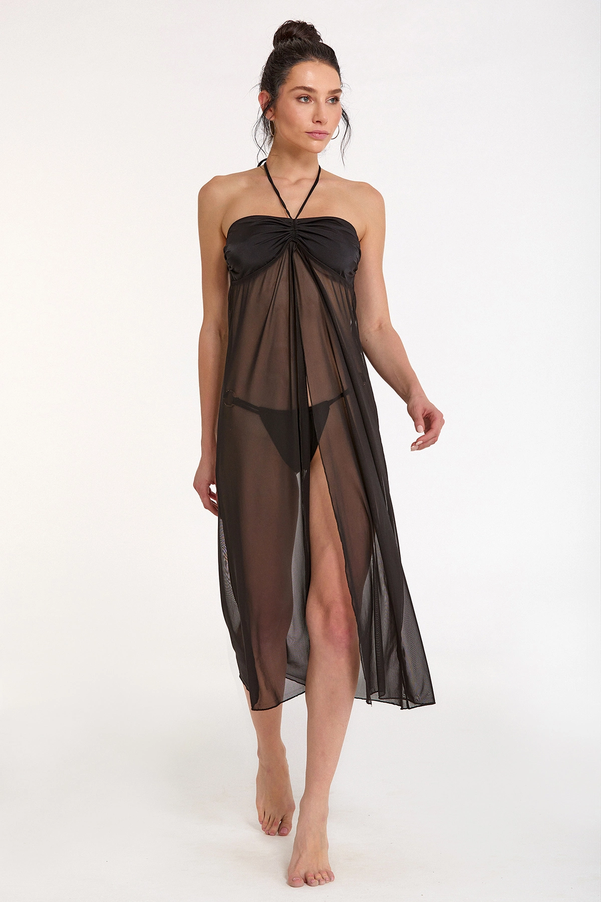 Argento 2056-3001 Kadın Straplez Tül Elbise