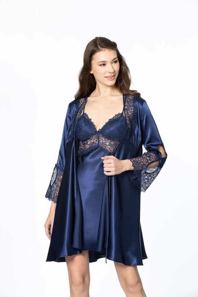 Pierre Cardin 6625 Kısa Gecelikli 6'lı İpek Set