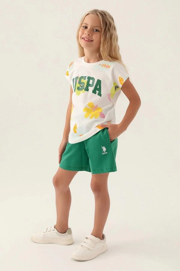 U.S. Polo Assn 1843-4 Kız Çocuk Şort Takım