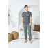 Kocabey 9509 Erkek Yaka Reçme Kısa Kol Pijama Takım