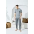 Kocabey 9501 Erkek Midi Yaka Kısa Kol Pijama Takım