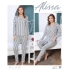 Alissa 6019 Kadın Uzun Kol Pijama Takımı