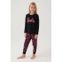 Barbie L1766-3 Kız Çocuk Uzun Kol Pijama Takımı