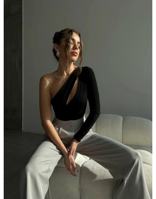 Siyah Çıtçıtlı Body