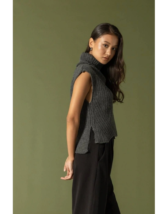 Antrasit Triko Süveter