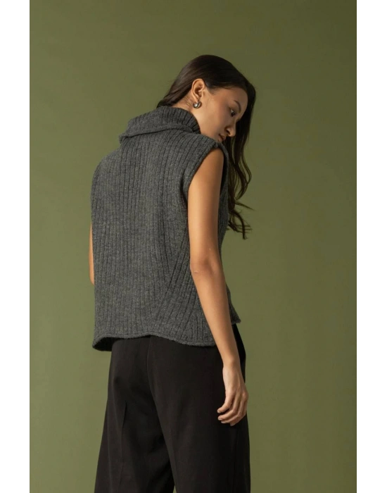 Antrasit Triko Süveter