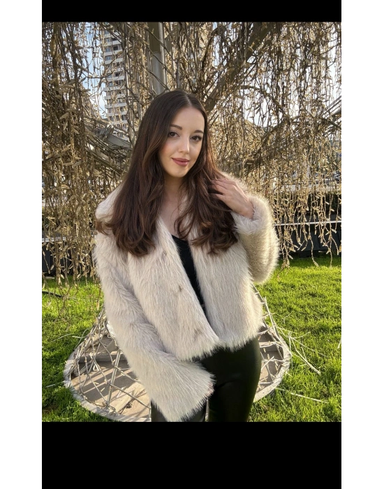 Krem Kısa Suni Kürk