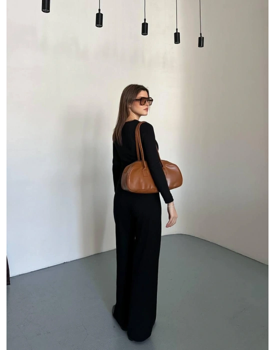 Siyah Düğmeli Fitilli İkili Takım