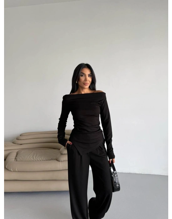 Siyah Madonna Yaka İkili Takım