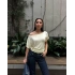 Tereyağı Sarısı Kayık Yaka Salaş Bluz