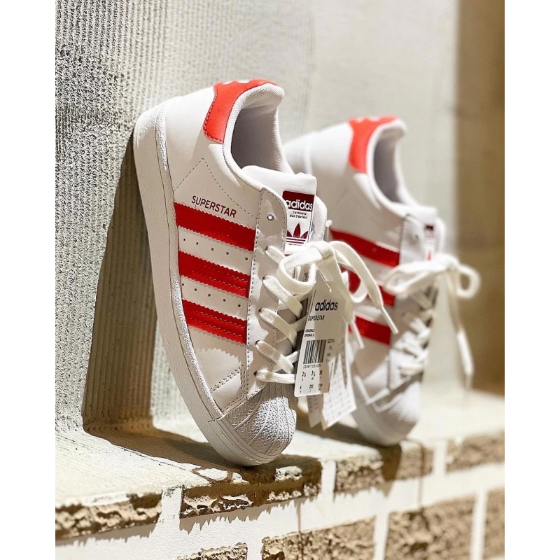 Adidas Süperstar Beyaz-Kırmızı