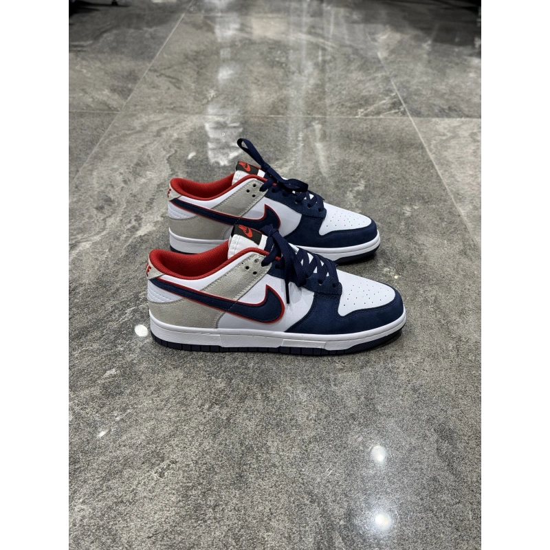 Nıke Dunk Laci Beyaz Gri Kırmızı Detaylı Spor Ayakkabı