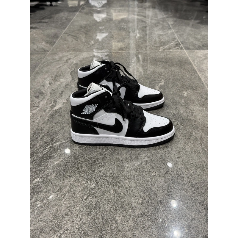 Nıke Air Jordan 1 Low Bilekli Siyah Beyaz Spor Ayakkabı
