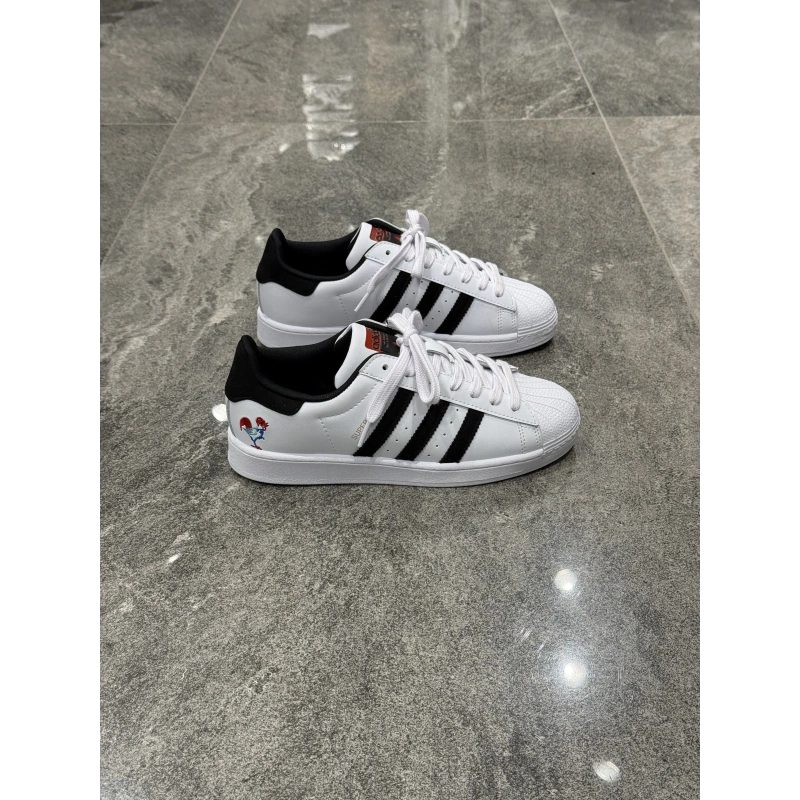 Adidas Süperstar Beyaz Horoz Detaylı Spor Ayakkabı