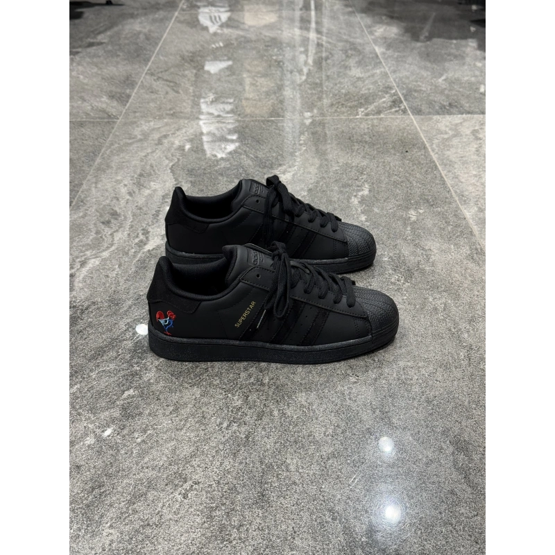 Adidas Süperstar Siyah Siyah Horoz Detaylı Spor Ayakkabı
