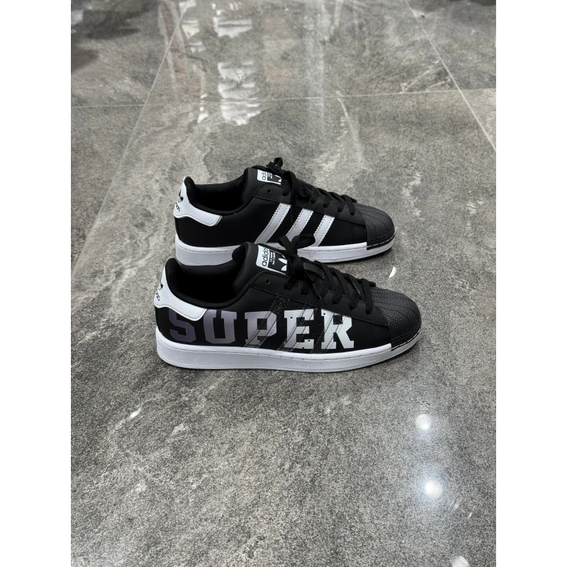 Adidas Süperstar Graphic Detaylı Siyah Beyaz Spor Ayakkabı
