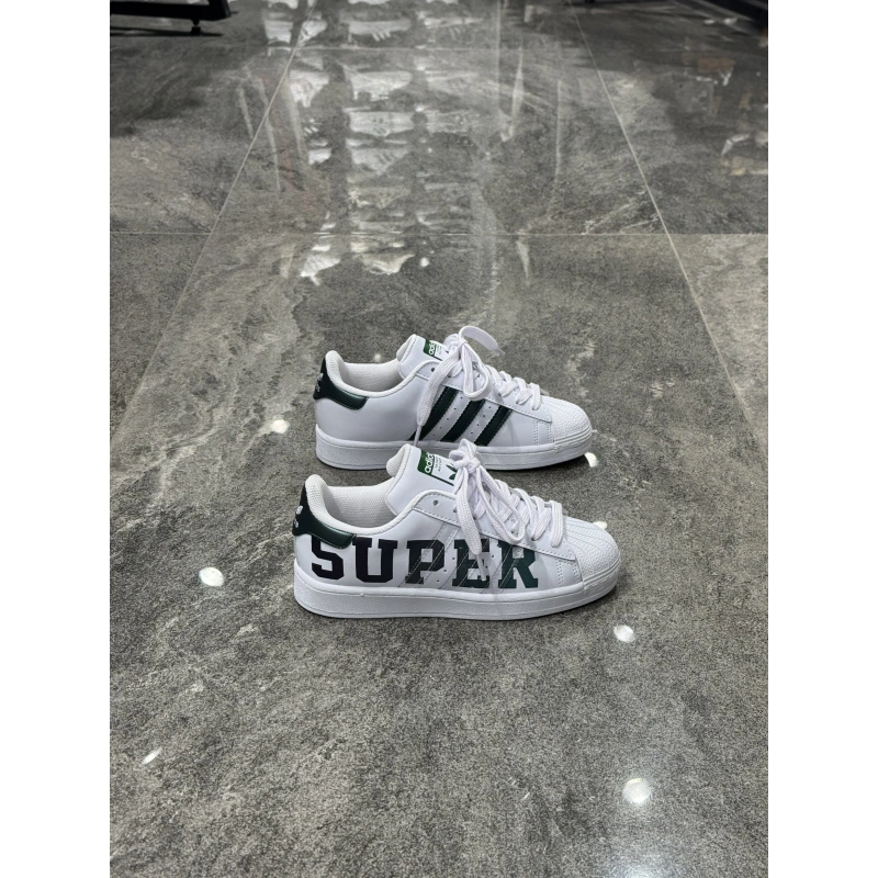 Adidas Süperstar Graphic Detaylı Beyaz Yeşil Spor Ayakkabı