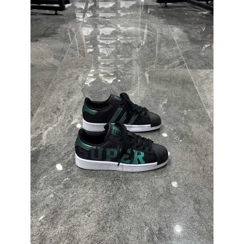 Adidas Süperstar Graphic Detaylı Siyah Yeşil Spor Ayakkabı