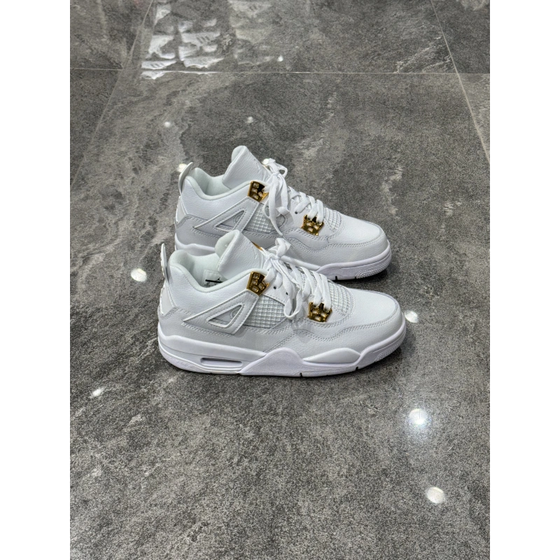 Air Jordan 4 White Metallic Gold Sneaker
