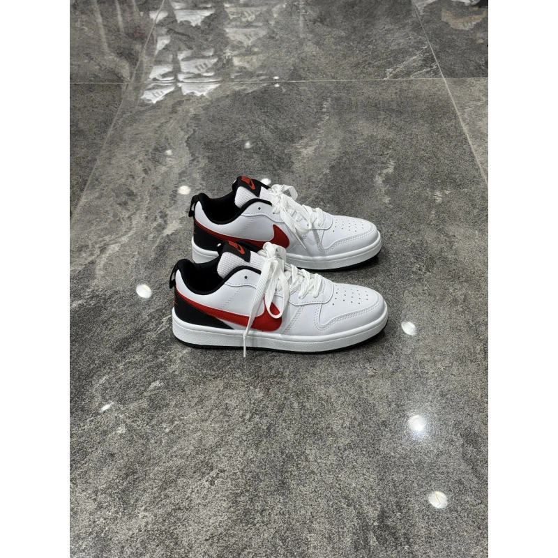 Nıke Court Borough Low 2 Beyaz Kırmızı Spor Ayakkabı