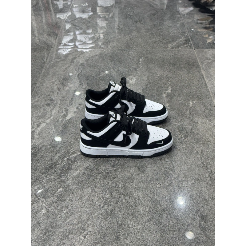 Nıke Dunk Siyah Beyaz Deri Tozu Spor Ayakkabı