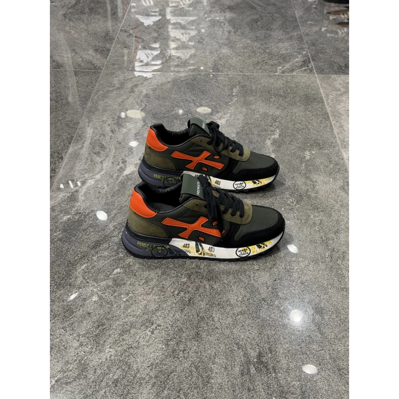 Premiata Lander Yeşil Turucu X Logolu Sneaker