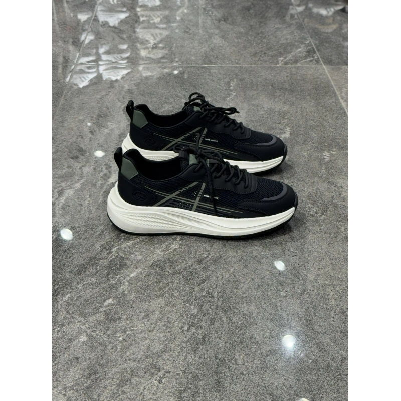 Marco Asohye Siyah Yeşil Detaylı Spor Ayakkabı