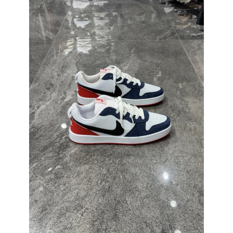 Nıke Court Borough Low 2 Beyaz Laci Kırmızı Spor Ayakkabı