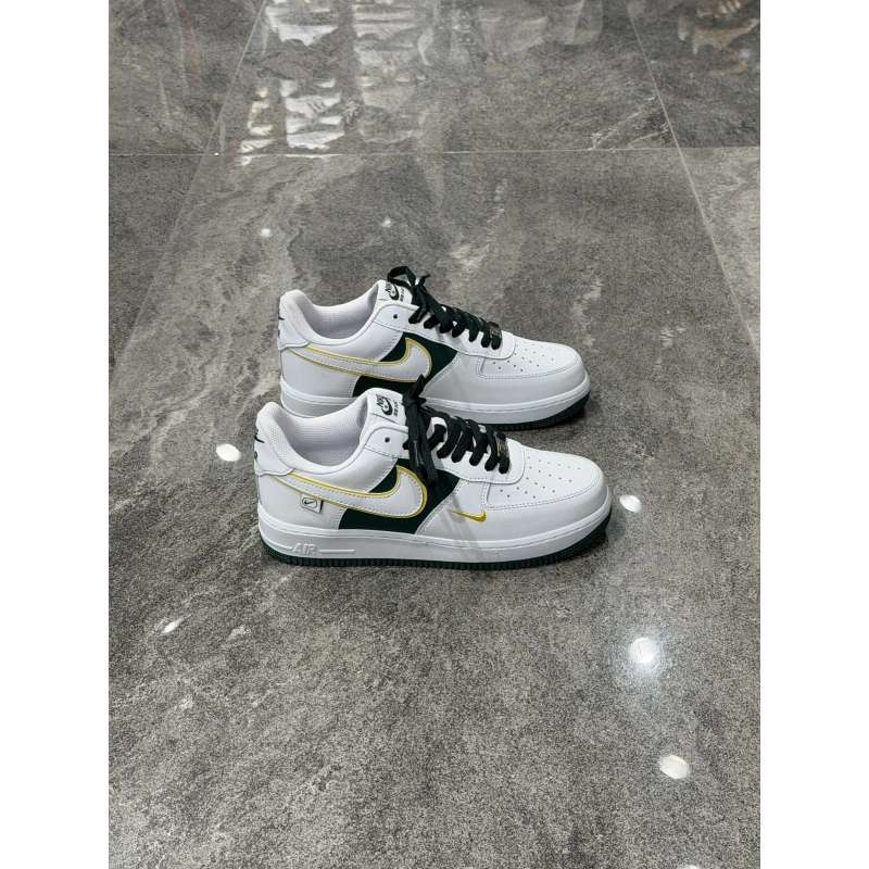Nıke Air Force 1 Low Beyaz Yeşil Sarı Detaylı Spor Ayakkabı