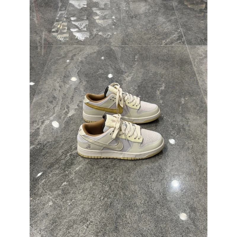 Nıke Dunk Low Krem Gold Swoosh