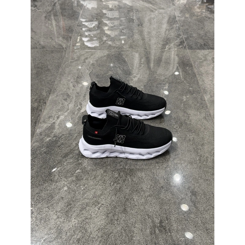 Loewe X On Running Siyah Beyaz Bez Detaylı Spor Ayakkabı