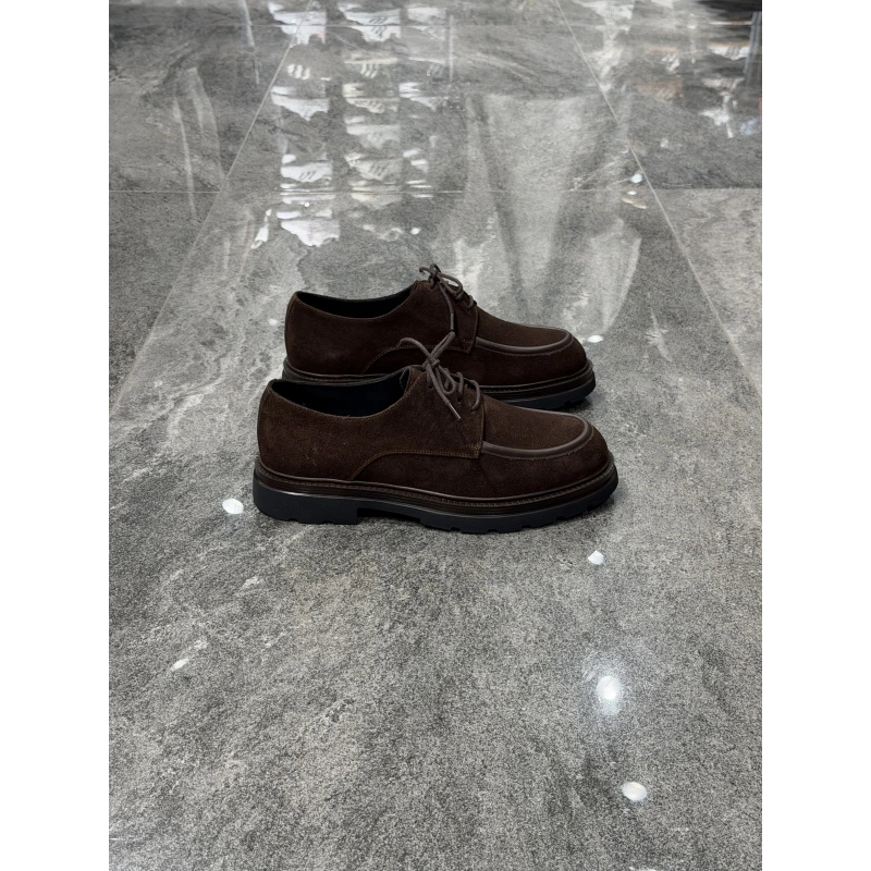 Kahve Süet Lug Sole Deri Erkek Klasik Ayakkabı