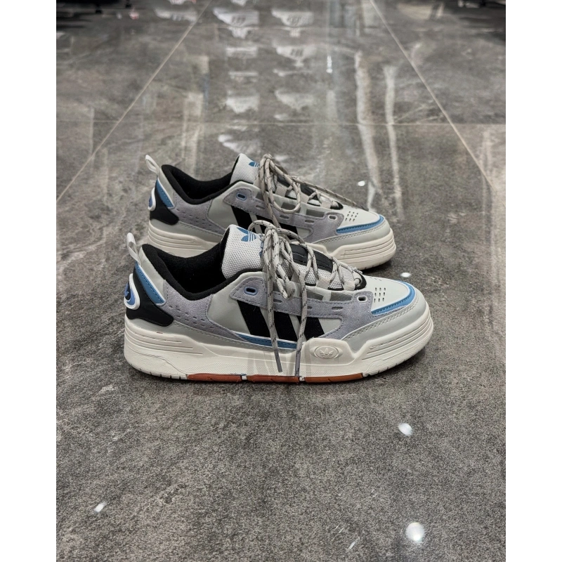 Adidas ADI2000 Gri Siyah Mavi Detaylı