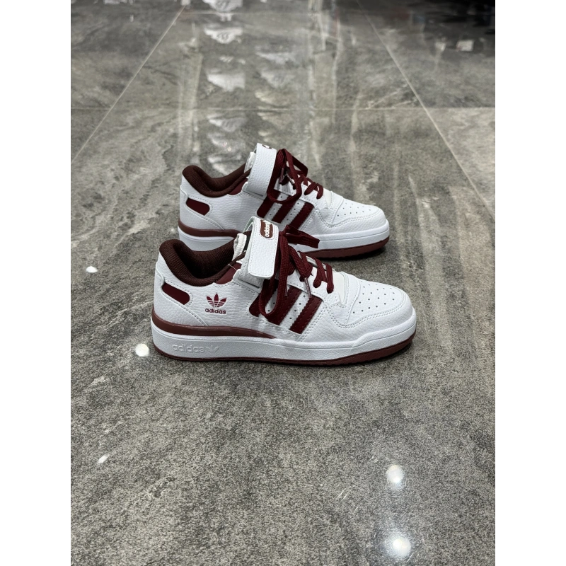 Adidas Forum Low Beyaz Bordo Detaylı