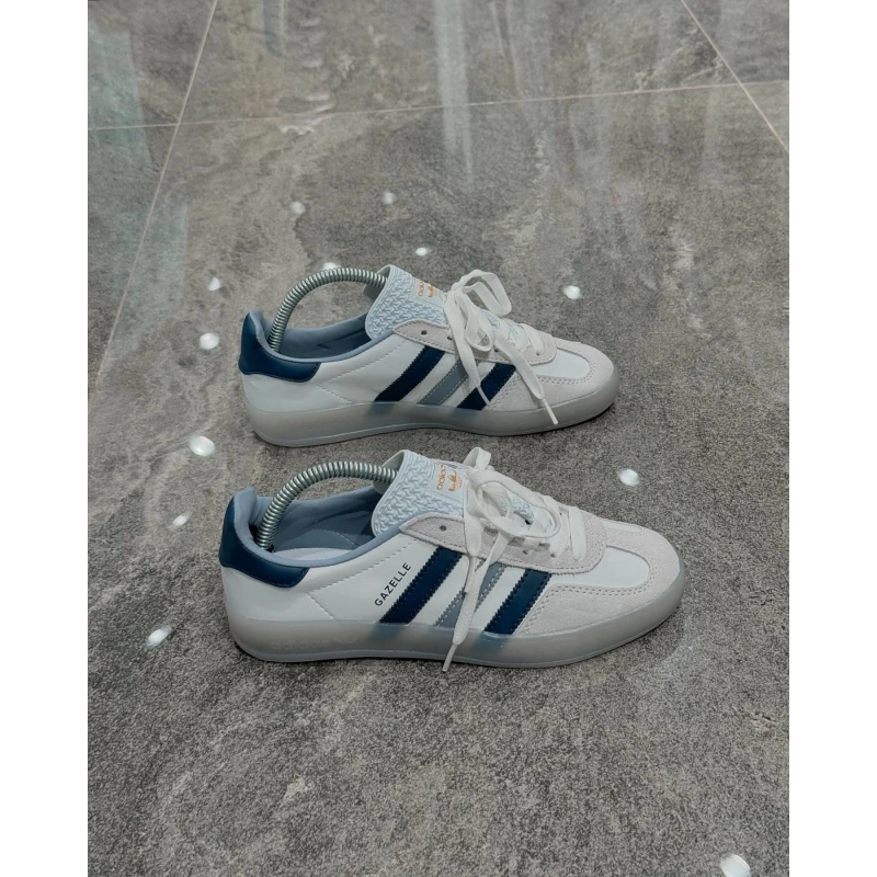 Adidas Gazelle Beyaz Gri SilikonTaban Detaylı Spor Ayakkabı
